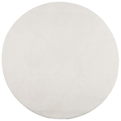 Tappeto IZA a Pelo Corto con Aspetto Scandinavo Crema Ã˜ 120 cm