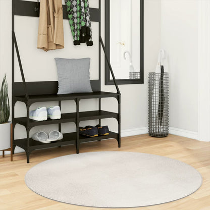 Tappeto IZA a Pelo Corto con Aspetto Scandinavo Crema Ã˜ 120 cm