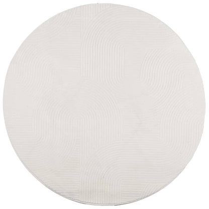 Tappeto IZA a Pelo Corto con Aspetto Scandinavo Crema Ã˜ 160 cm