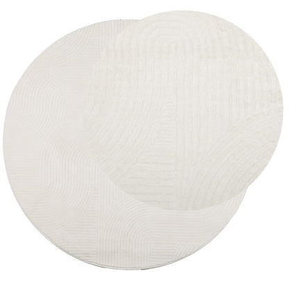 Tappeto IZA a Pelo Corto con Aspetto Scandinavo Crema Ã˜ 160 cm