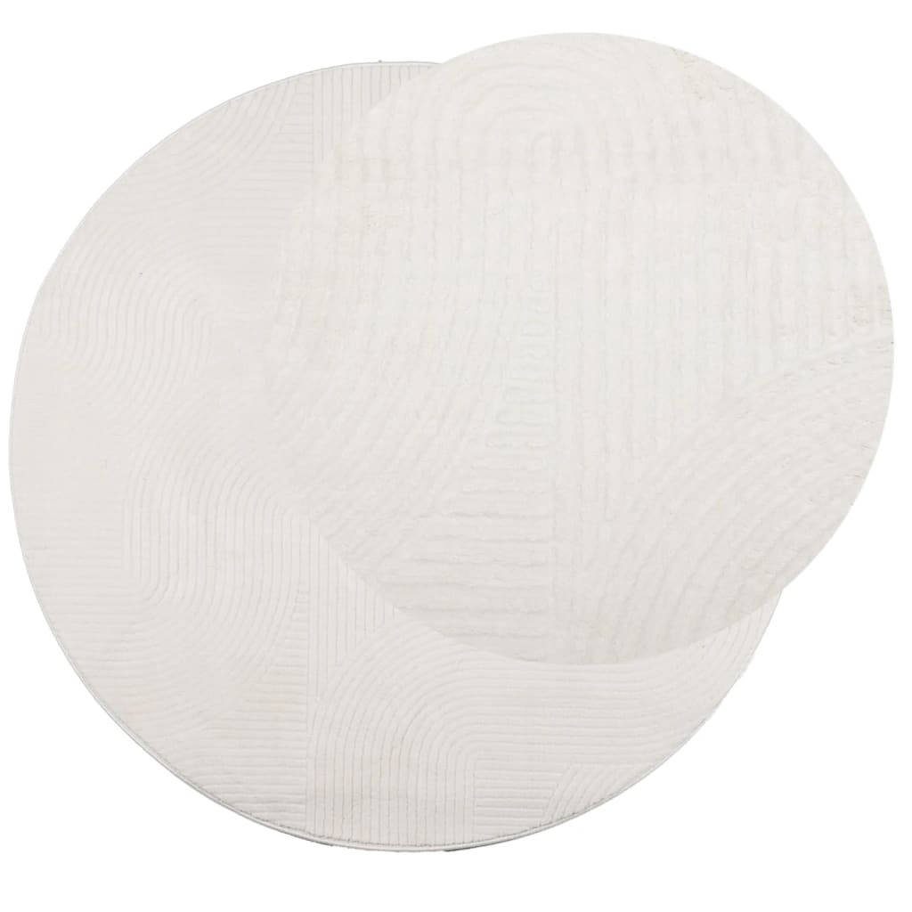 Tappeto IZA a Pelo Corto con Aspetto Scandinavo Crema Ã˜ 200 cm