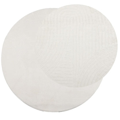 Tappeto IZA a Pelo Corto con Aspetto Scandinavo Crema Ã˜ 200 cm