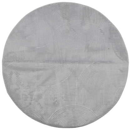 Tappeto IZA a Pelo Corto con Aspetto Scandinavo Grigio Ã˜ 120 cm