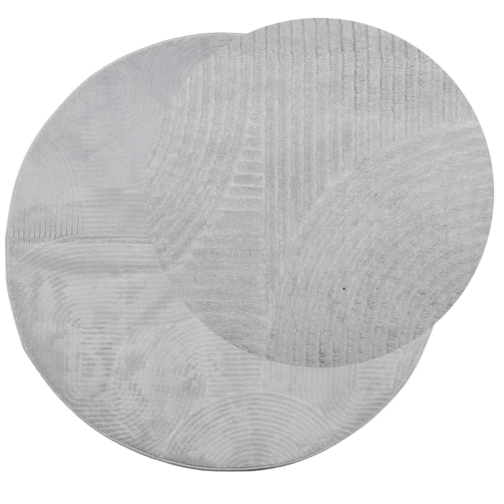 Tappeto IZA a Pelo Corto con Aspetto Scandinavo Grigio Ã˜ 160 cm