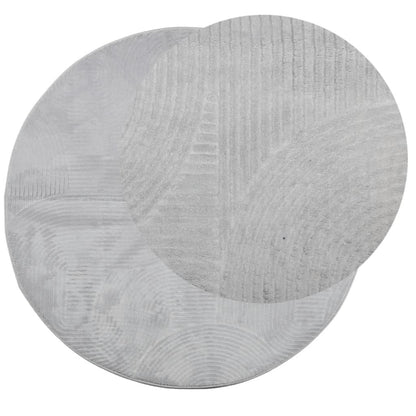 Tappeto IZA a Pelo Corto con Aspetto Scandinavo Grigio Ã˜ 160 cm