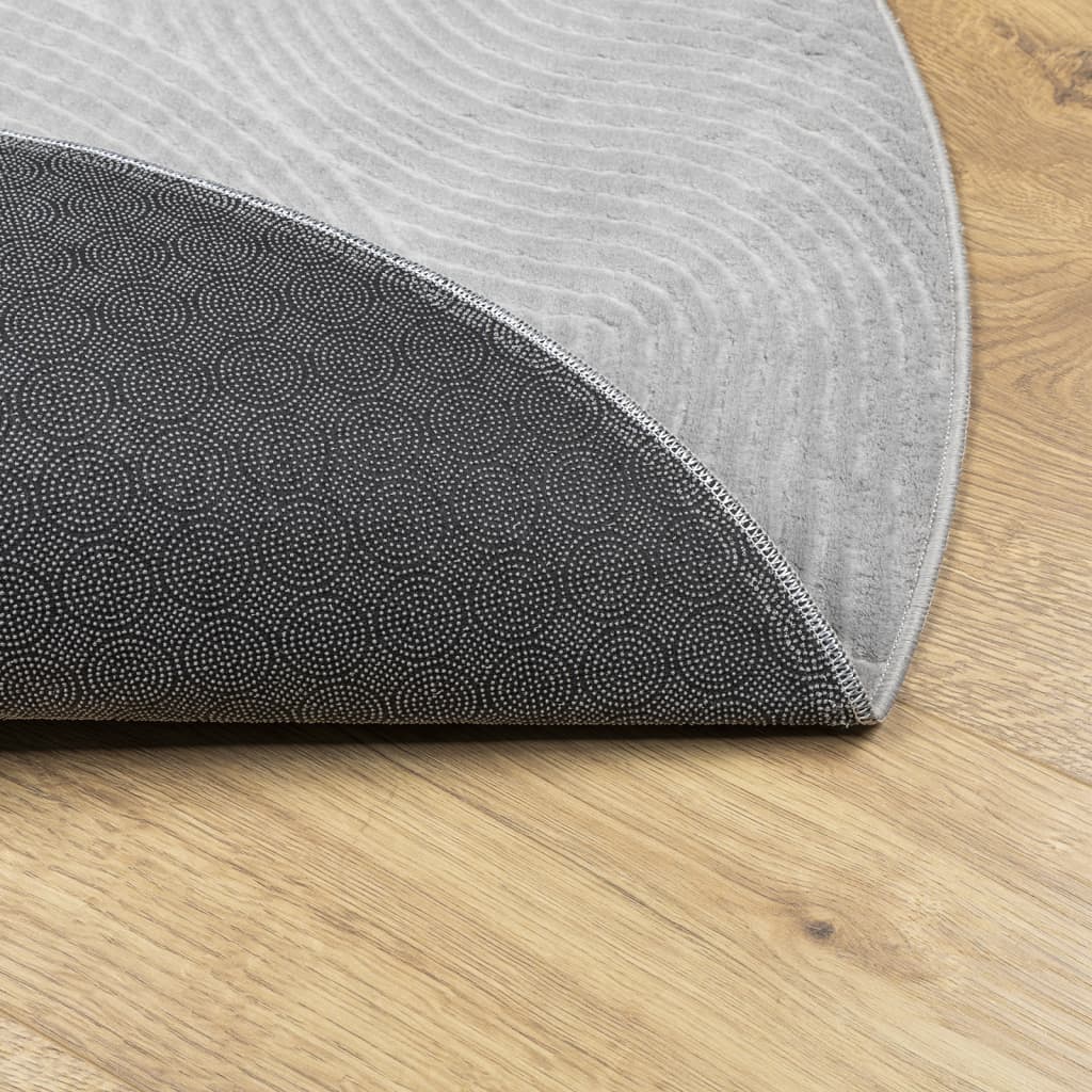 Tappeto IZA a Pelo Corto con Aspetto Scandinavo Grigio Ã˜ 160 cm