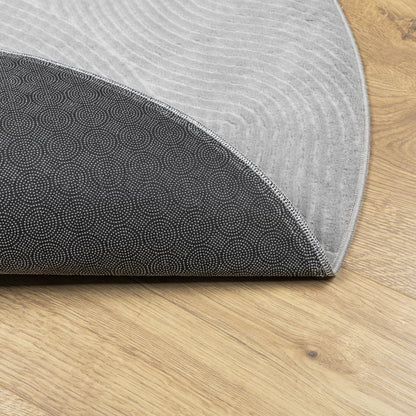 Tappeto IZA a Pelo Corto con Aspetto Scandinavo Grigio Ã˜ 160 cm