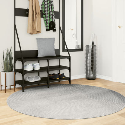 Tappeto IZA a Pelo Corto con Aspetto Scandinavo Grigio Ã˜ 160 cm