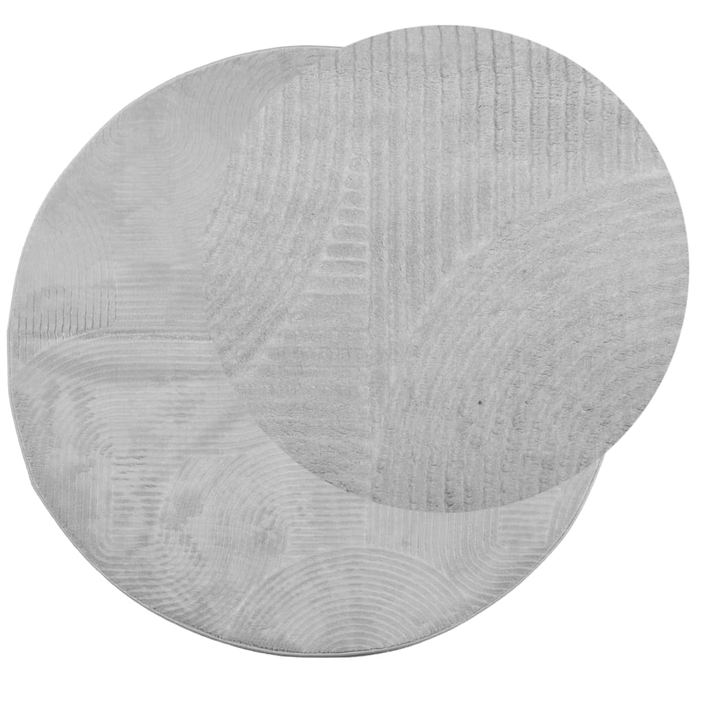 Tappeto IZA a Pelo Corto con Aspetto Scandinavo Grigio Ã˜ 200 cm