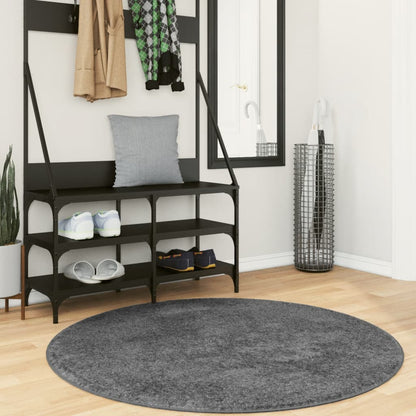 Tappeto OVIEDO a Pelo Corto Antracite Ã˜ 120 cm