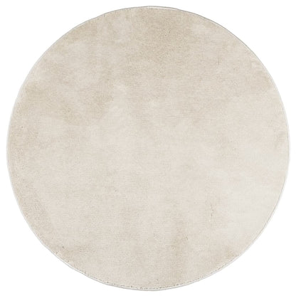 Tappeto OVIEDO a Pelo Corto Beige Ø 80 cm