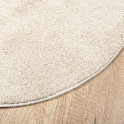 Tappeto OVIEDO a Pelo Corto Beige Ø 80 cm