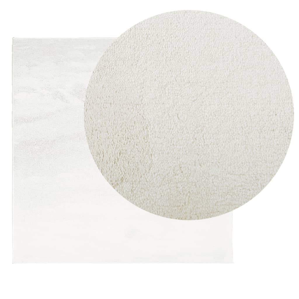 Tappeto OVIEDO a Pelo Corto Crema 120x120 cm