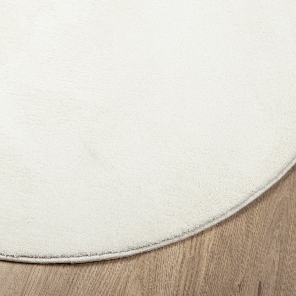 Tappeto OVIEDO a Pelo Corto Crema Ã˜ 120 cm