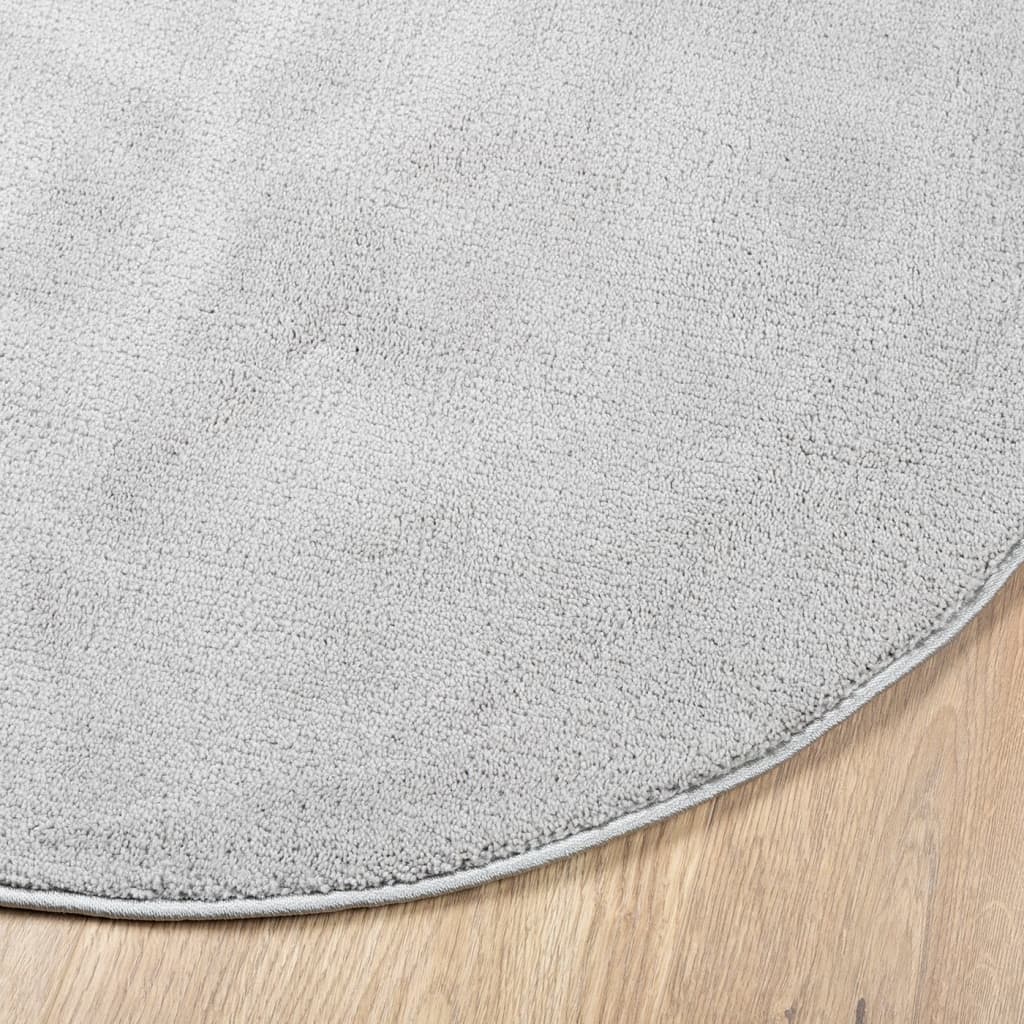 Tappeto OVIEDO a Pelo Corto Grigio Ø 80 cm