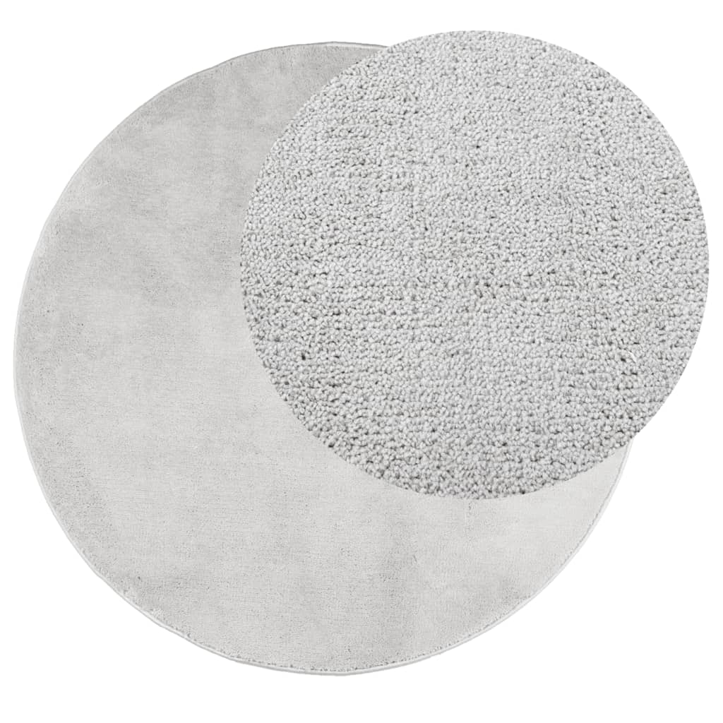 Tappeto OVIEDO a Pelo Corto Grigio Ã˜ 100 cm