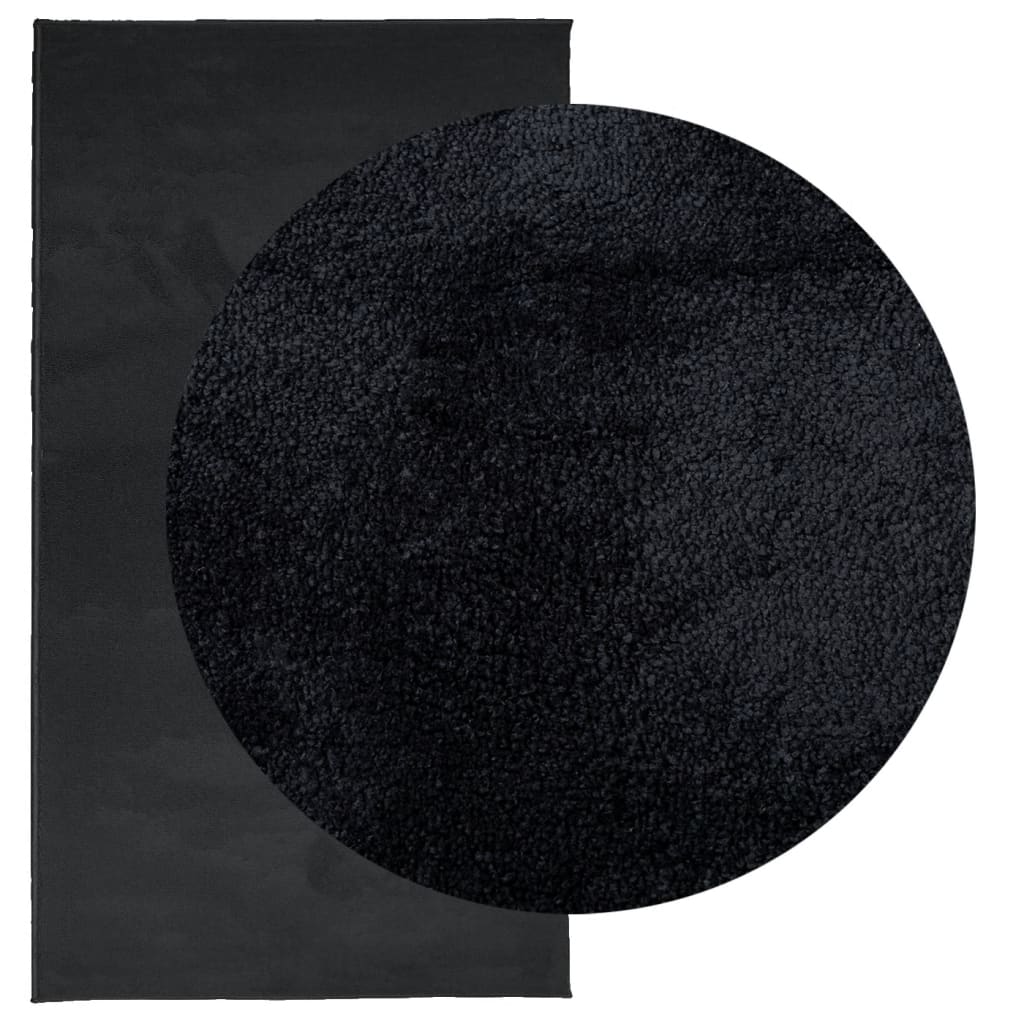 Tappeto OVIEDO a Pelo Corto Nero 60x110 cm