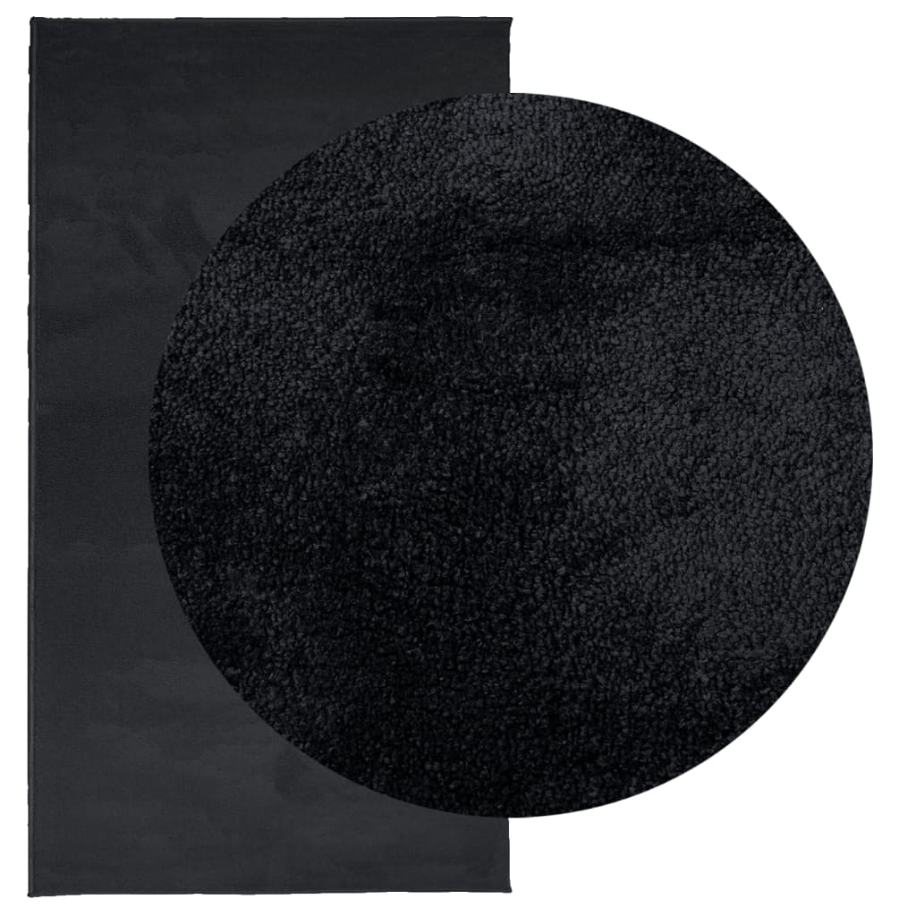 Tappeto OVIEDO a Pelo Corto Nero 80x150 cm