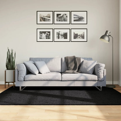 Tappeto OVIEDO a Pelo Corto Nero 140x200 cm