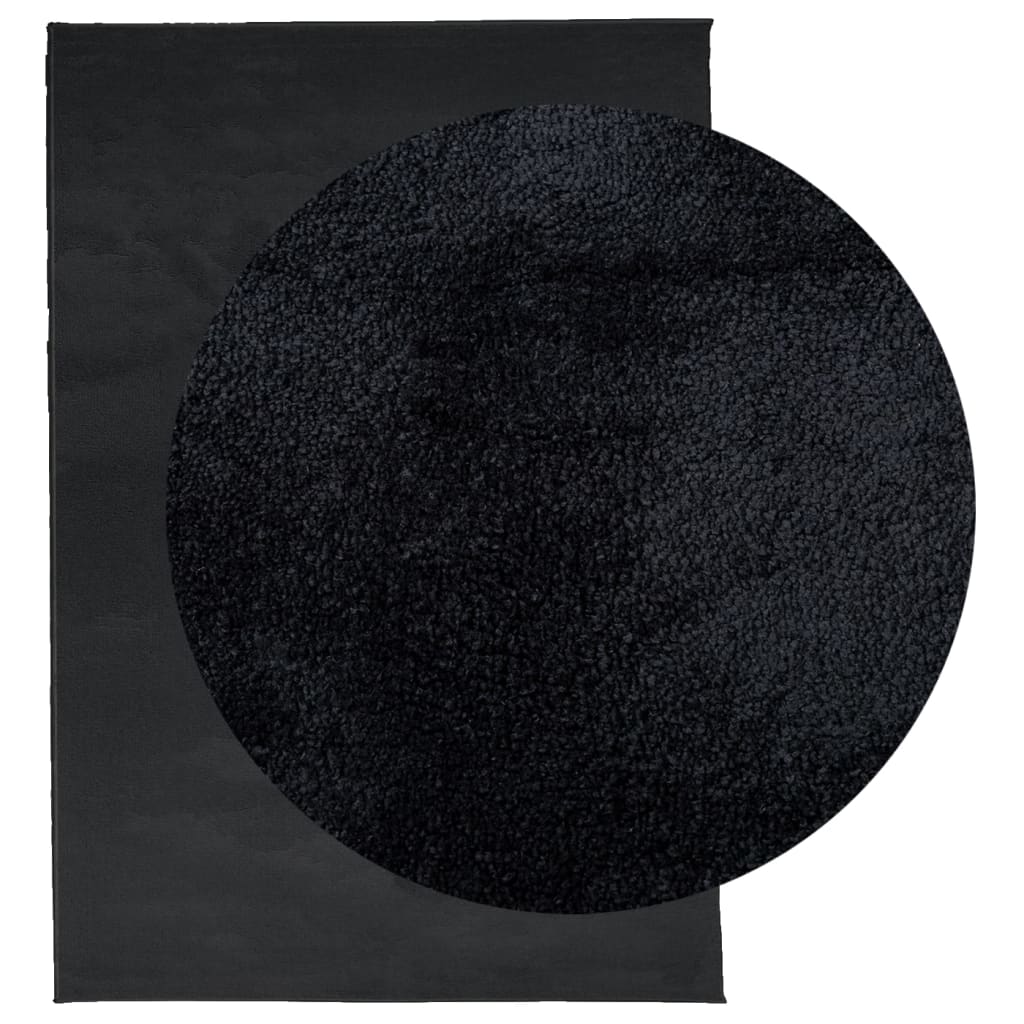 Tappeto OVIEDO a Pelo Corto Nero 160x230 cm
