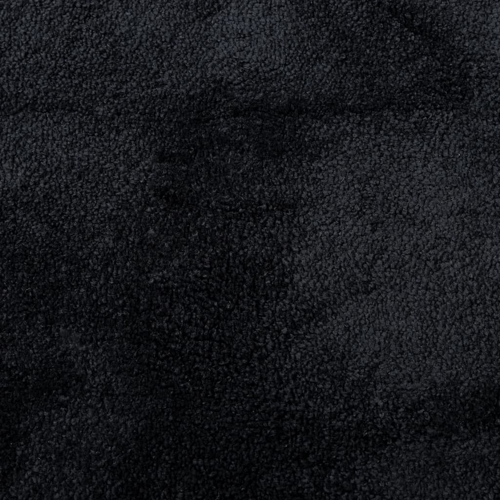 Tappeto OVIEDO a Pelo Corto Nero 240x240 cm