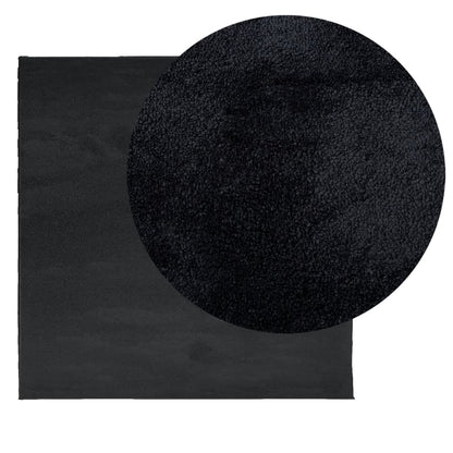 Tappeto OVIEDO a Pelo Corto Nero 240x240 cm