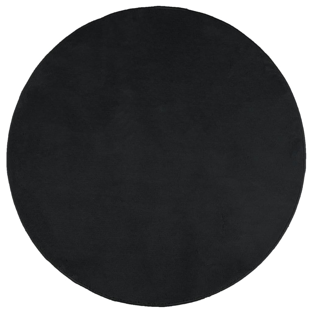 Tappeto OVIEDO a Pelo Corto Nero Ã˜ 120 cm
