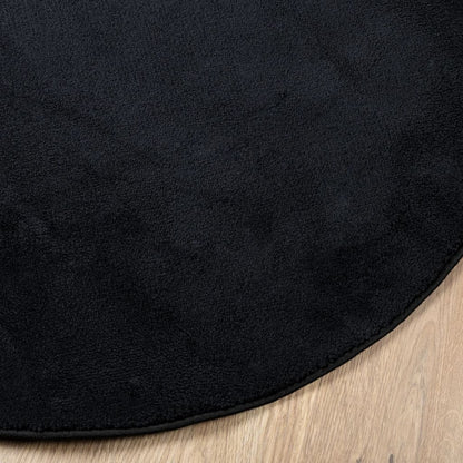 Tappeto OVIEDO a Pelo Corto Nero Ã˜ 120 cm