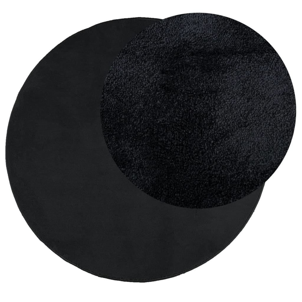 Tappeto OVIEDO a Pelo Corto Nero ÃƒËœ 160 cm