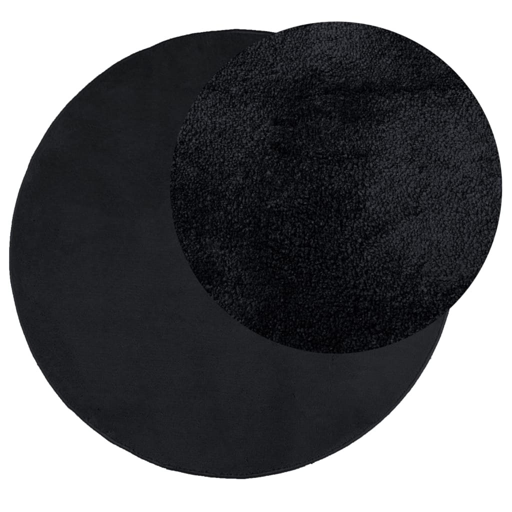 Tappeto OVIEDO a Pelo Corto Nero Ã˜ 200 cm
