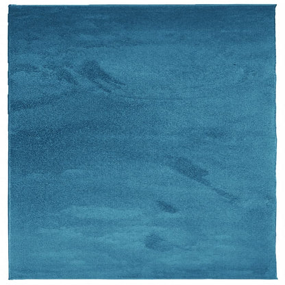 Tappeto OVIEDO a Pelo Corto Turchese 120x120 cm