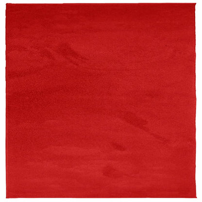 Tappeto OVIEDO a Pelo Corto Rosso 160x160 cm