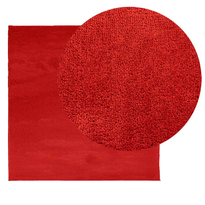 Tappeto OVIEDO a Pelo Corto Rosso 200x200 cm