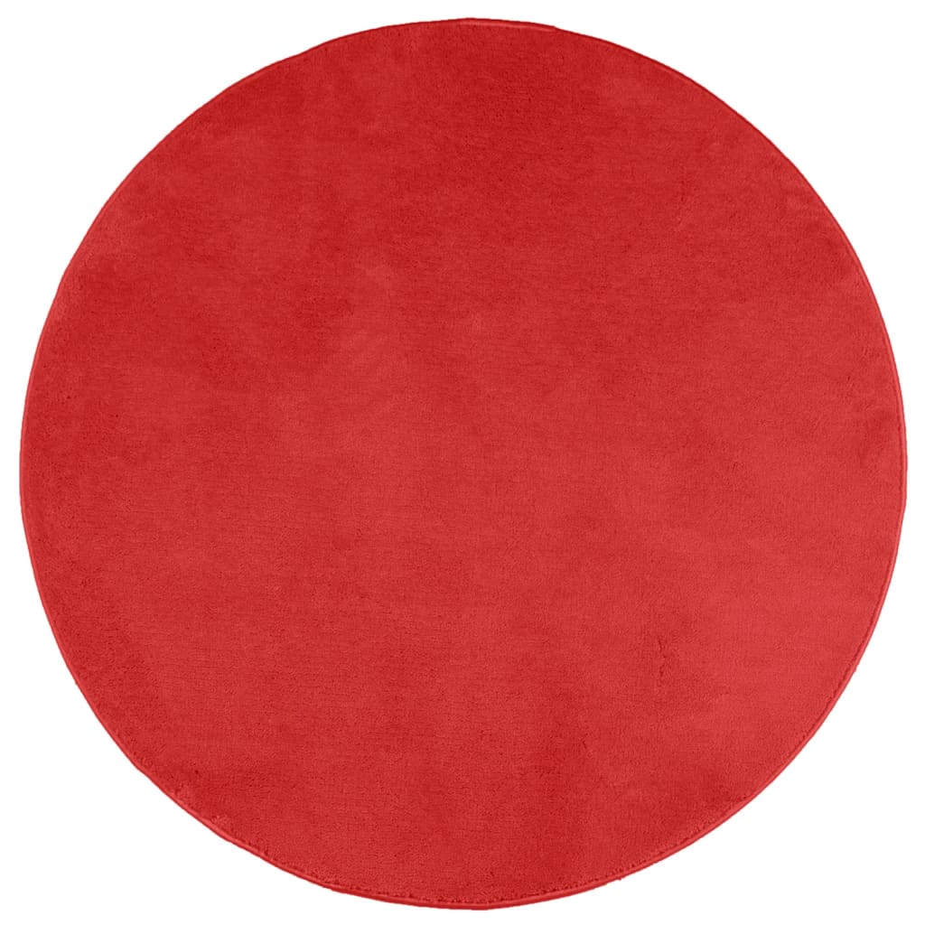 Tappeto OVIEDO a Pelo Corto Rosso Ø 160 cm