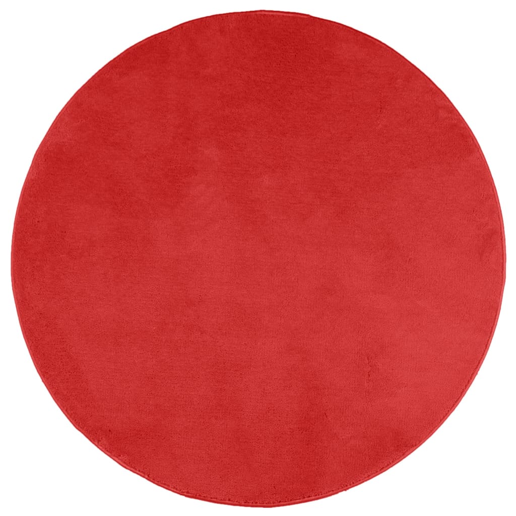 Tappeto OVIEDO a Pelo Corto Rosso Ø 240 cm