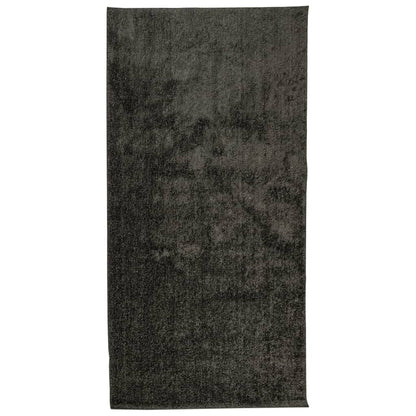 Tappeto a Pelo Lucido Lungo ISTAN Effetto Antracite 100x200 cm
