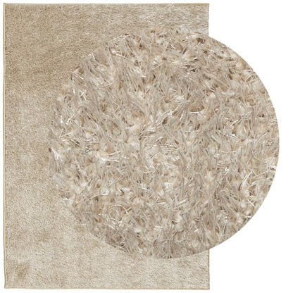 Tappeto a Pelo Lucido Lungo ISTAN Effetto Beige 200x280 cm
