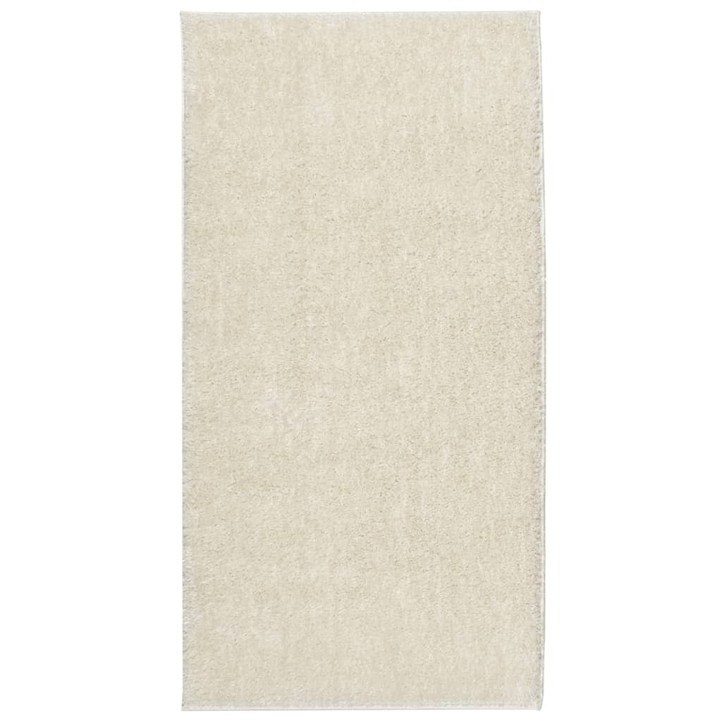 Tappeto a Pelo Lucido Lungo ISTAN Effetto Crema 100x200 cm