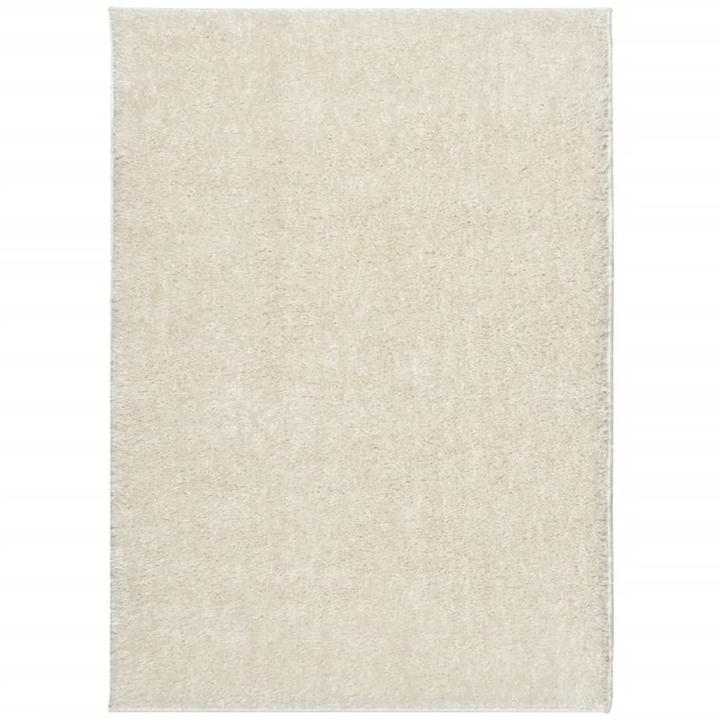 Tappeto a Pelo Lucido Lungo ISTAN Effetto Crema 200x280 cm