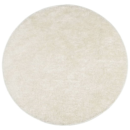 Tappeto a Pelo Lucido Lungo ISTAN Effetto Crema Ã˜ 160 cm