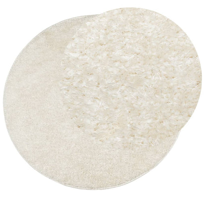 Tappeto a Pelo Lucido Lungo ISTAN Effetto Crema Ã˜ 160 cm