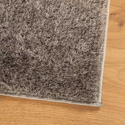 Tappeto a Pelo Lucido Lungo ISTAN Effetto Grigio 160x230 cm