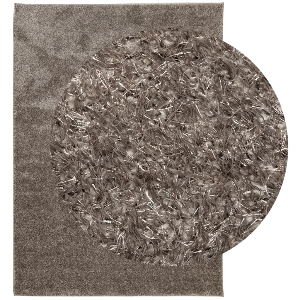Tappeto a Pelo Lucido Lungo ISTAN Effetto Grigio 200x280 cm