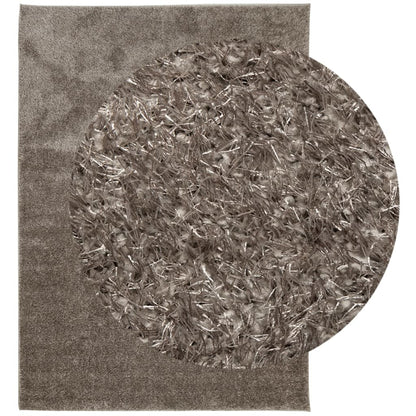 Tappeto a Pelo Lucido Lungo ISTAN Effetto Grigio 240x340 cm