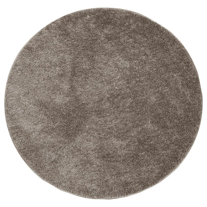 Tappeto a Pelo Lucido Lungo ISTAN Effetto Grigio Ã˜ 160 cm