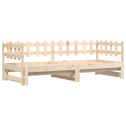 Dormeuse Estraibile 2x(90x200) cm Legno Massello di Pino