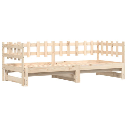 Dormeuse Estraibile 2x(90x190) cm Legno Massello di Pino