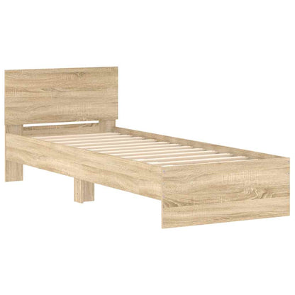 Giroletto senza Materasso con Testiera Rovere Sonoma 90x190 cm