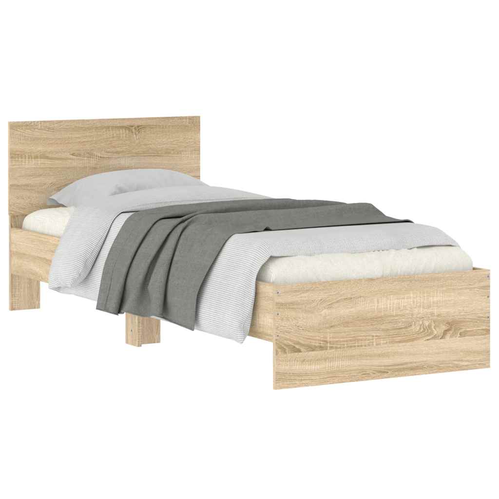 Giroletto senza Materasso con Testiera Rovere Sonoma 75x190 cm