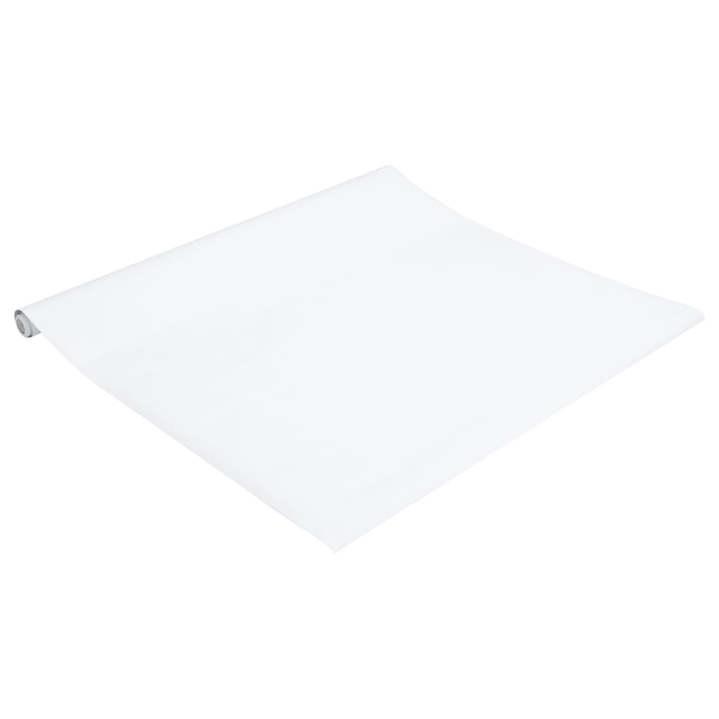 Adesivo per Mobili Autoadesivo Bianco Opaco 90x500 cm in PVC